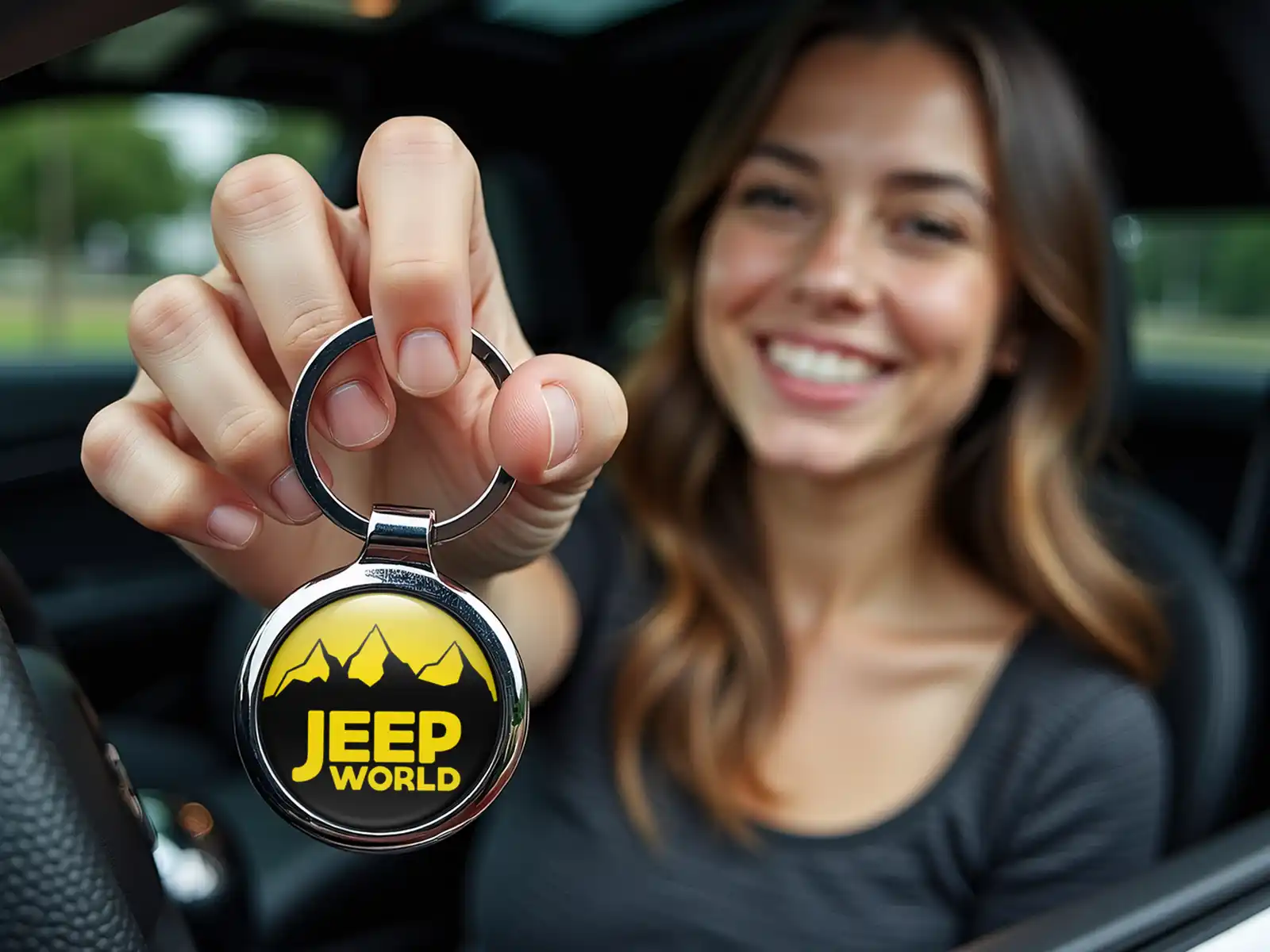 Jeep Portachiavi Eleganti Lega Lucida Metallica